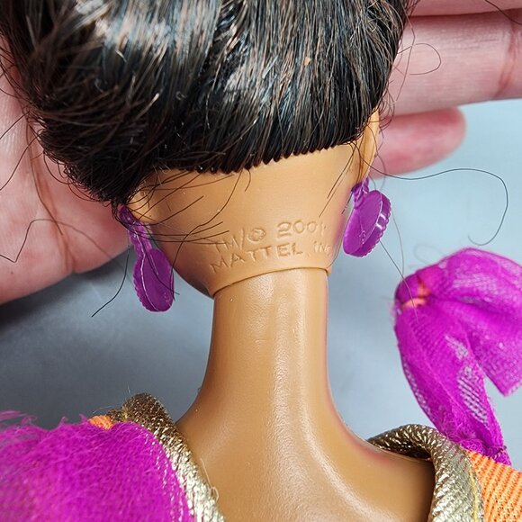 Mattel Barbie Dolls Lot of 4 Party Dresses 1999-2013 Rainbow Skirt Purple Orange - Picture 10 of 16